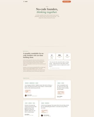 No-Code Builders Community Reviews Website Template