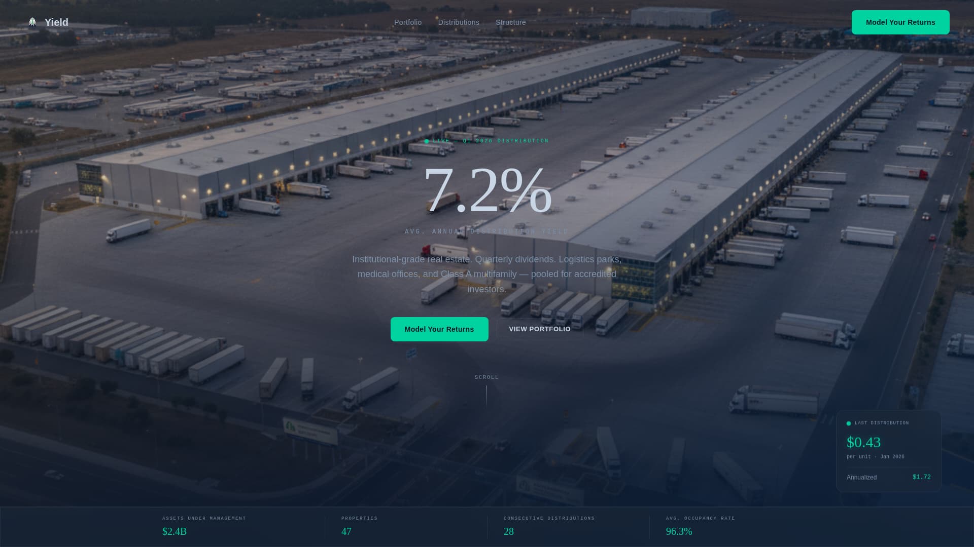 Real Estate Investment & REIT Cost Calculator Website Template