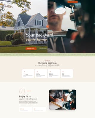 ADU Builder Website Template for Homeowners
