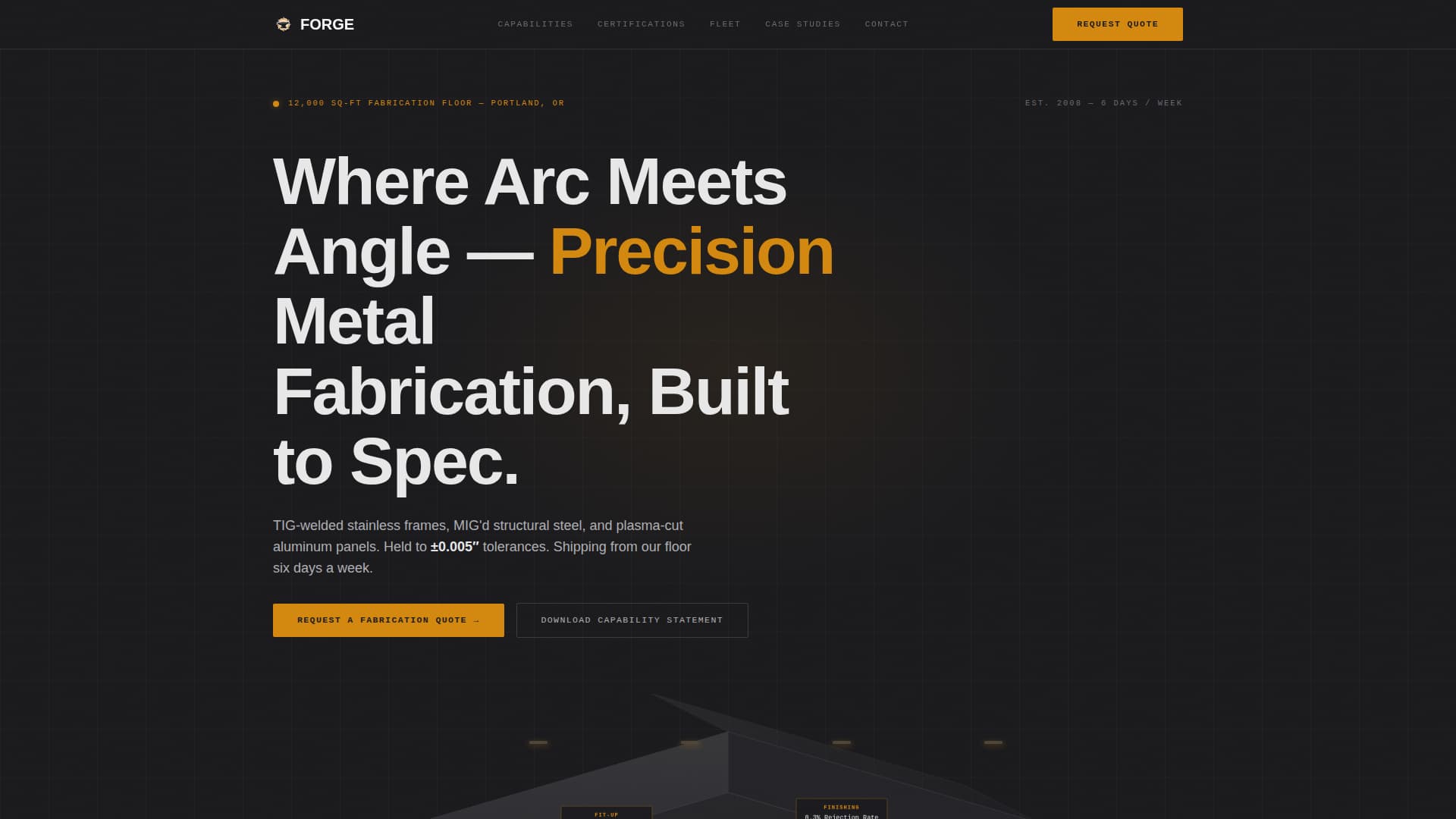 Metal & Steel Fabrication Professional Website Template