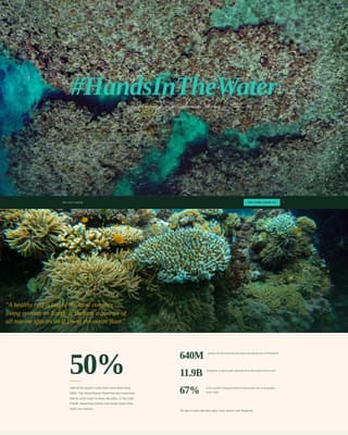 Ocean Conservation Nonprofit Cost Calculator Website Template