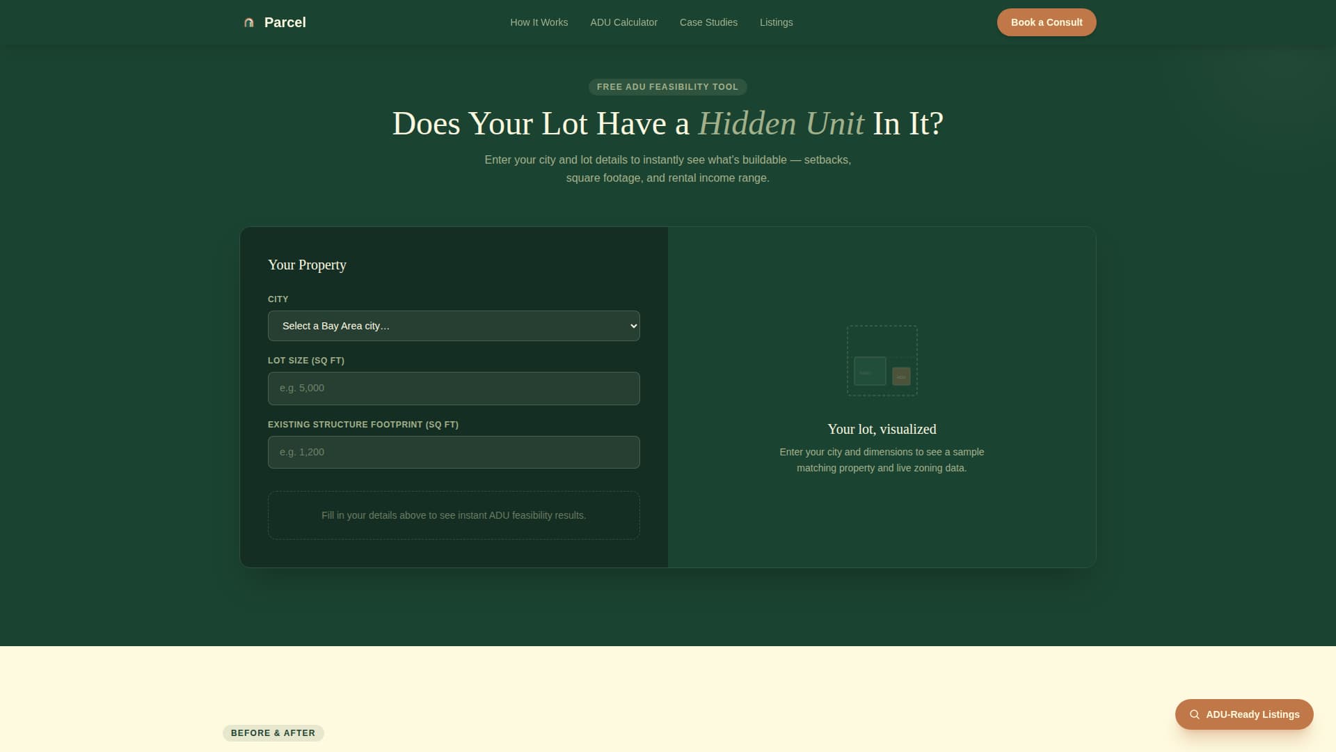 ADU (Accessory Dwelling Unit) Real Estate Booking Website Template
