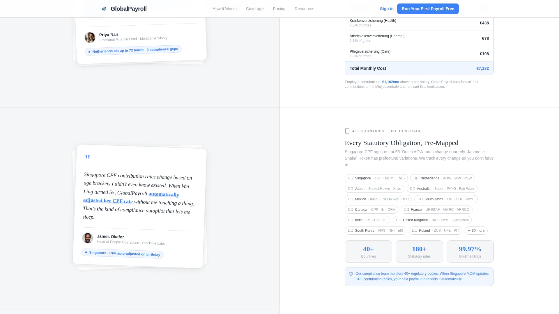 Payroll & Benefits Platform Reviews Website Template