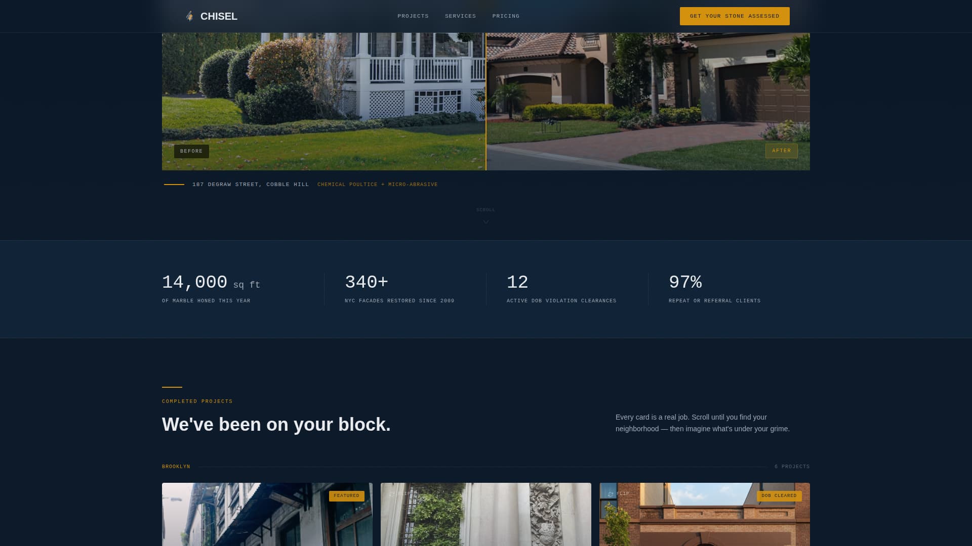 Stone Products & Booking Website Template
