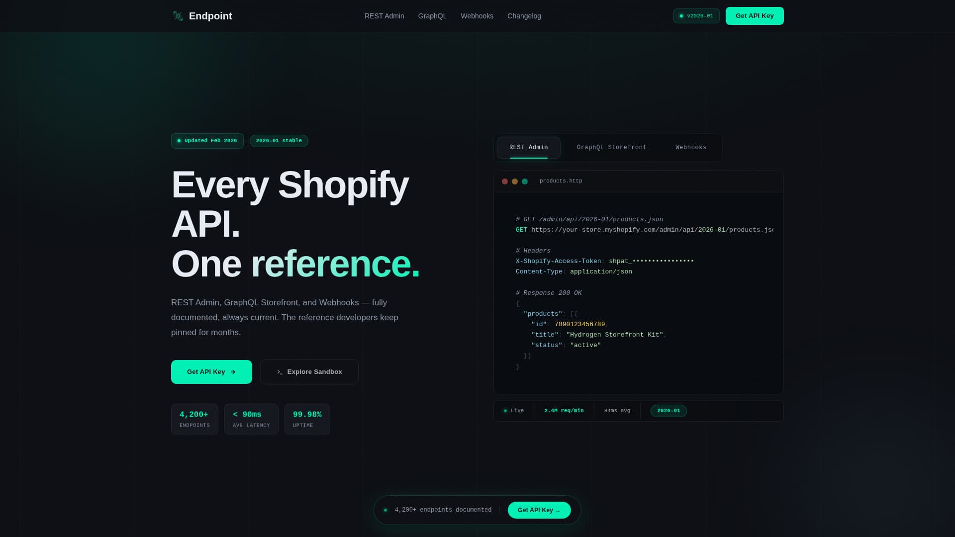 Endpoint - Powerful API Landing Page Template