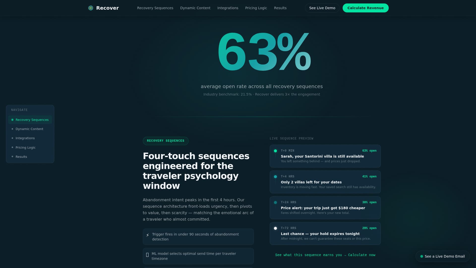 Travel Email Marketing Booking Website Template