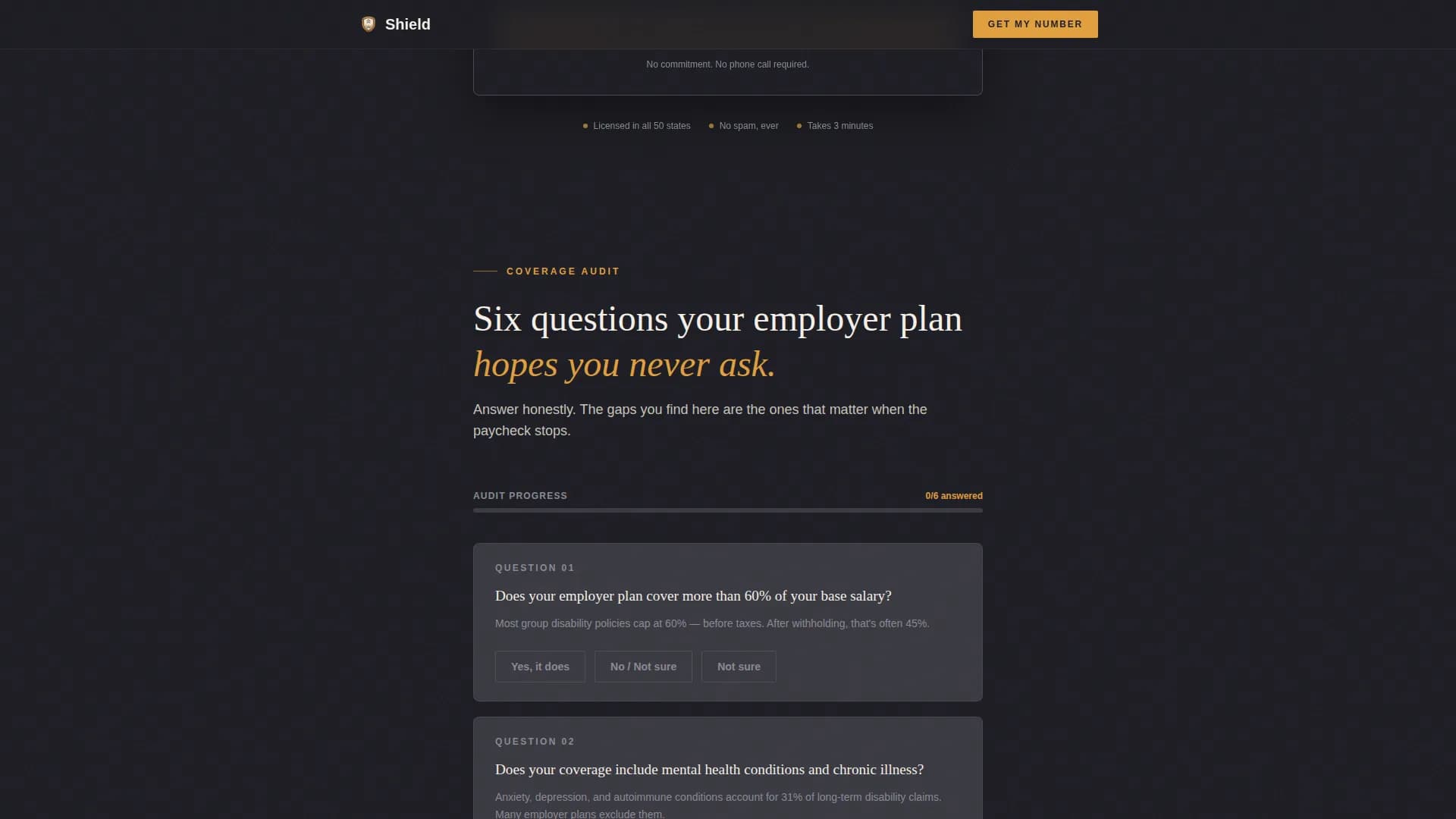 Shield - Family Income Protection Landing Page Template