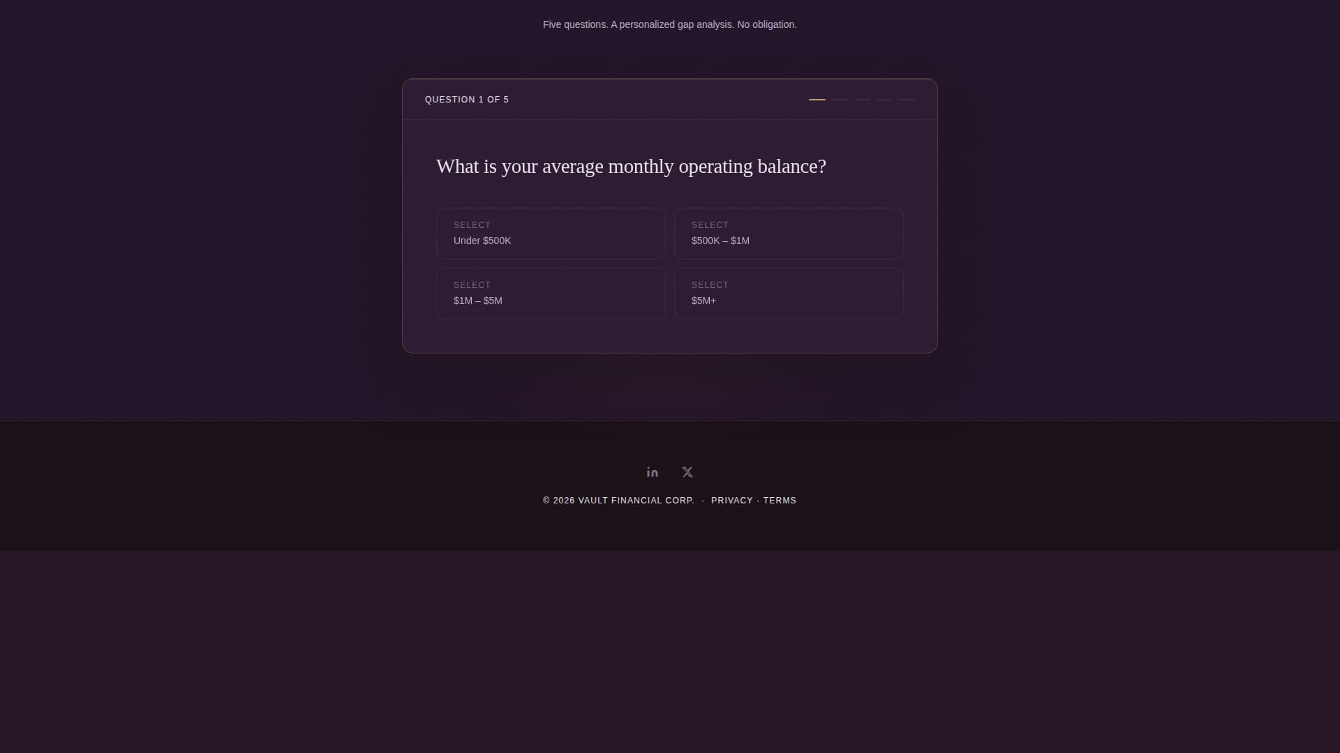 Legacy — Precision Wealth Management Landing Page Template