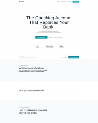 Ledger - Precision Highnetworth Landing Page Template
