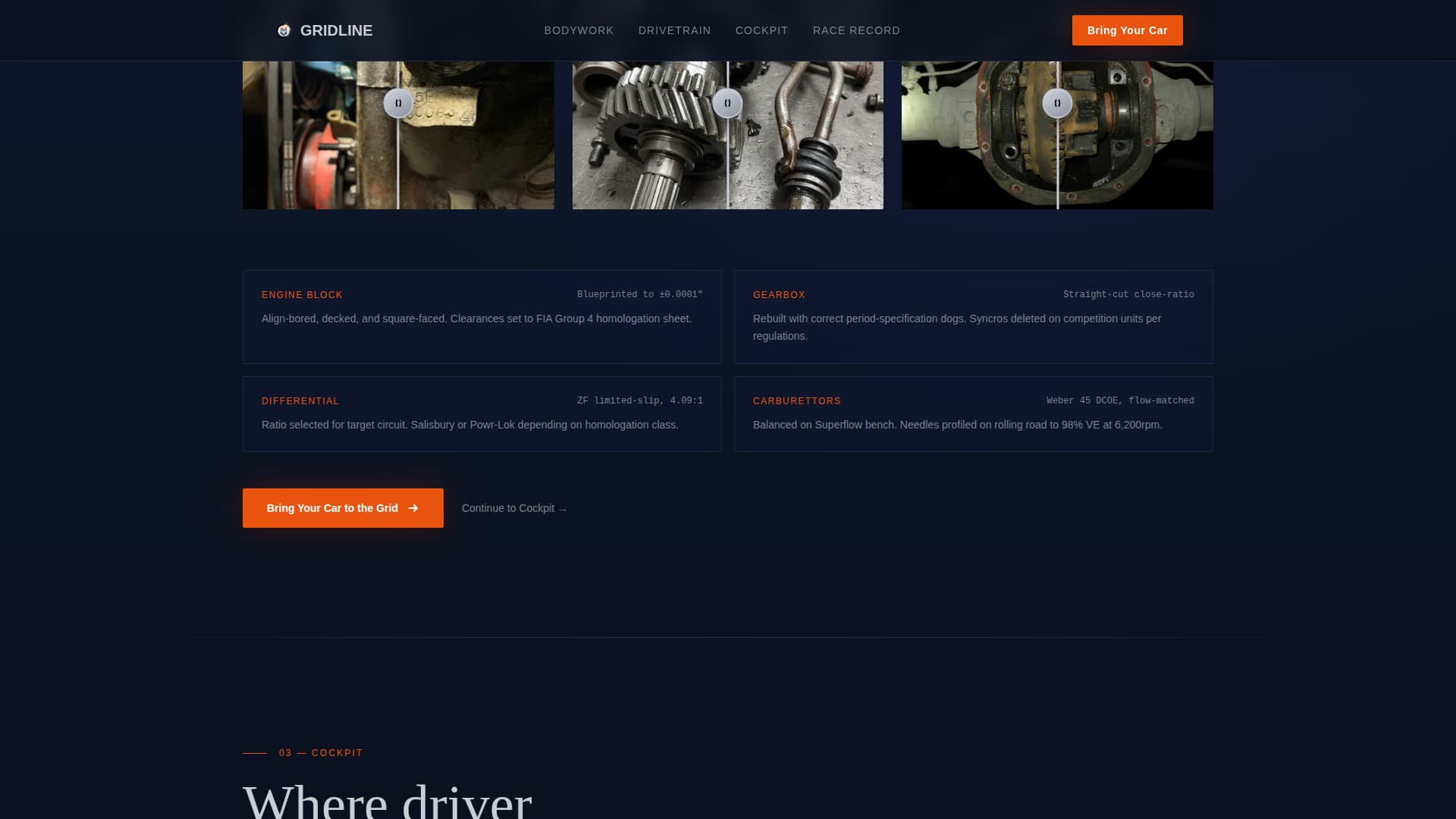 Motorsport & Racing Booking Website Template