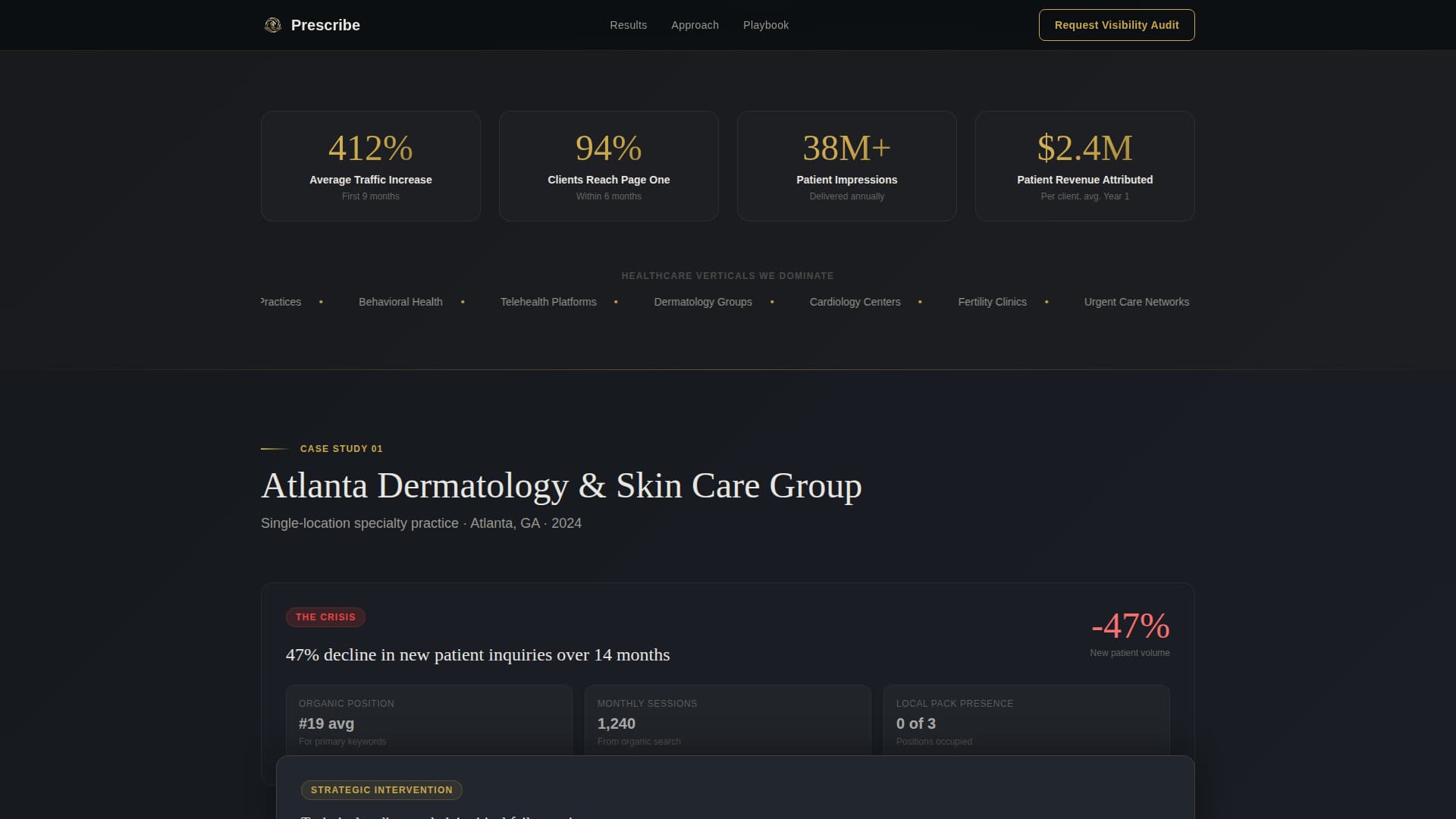 Healthcare Marketing & Agency Portfolio Website Template