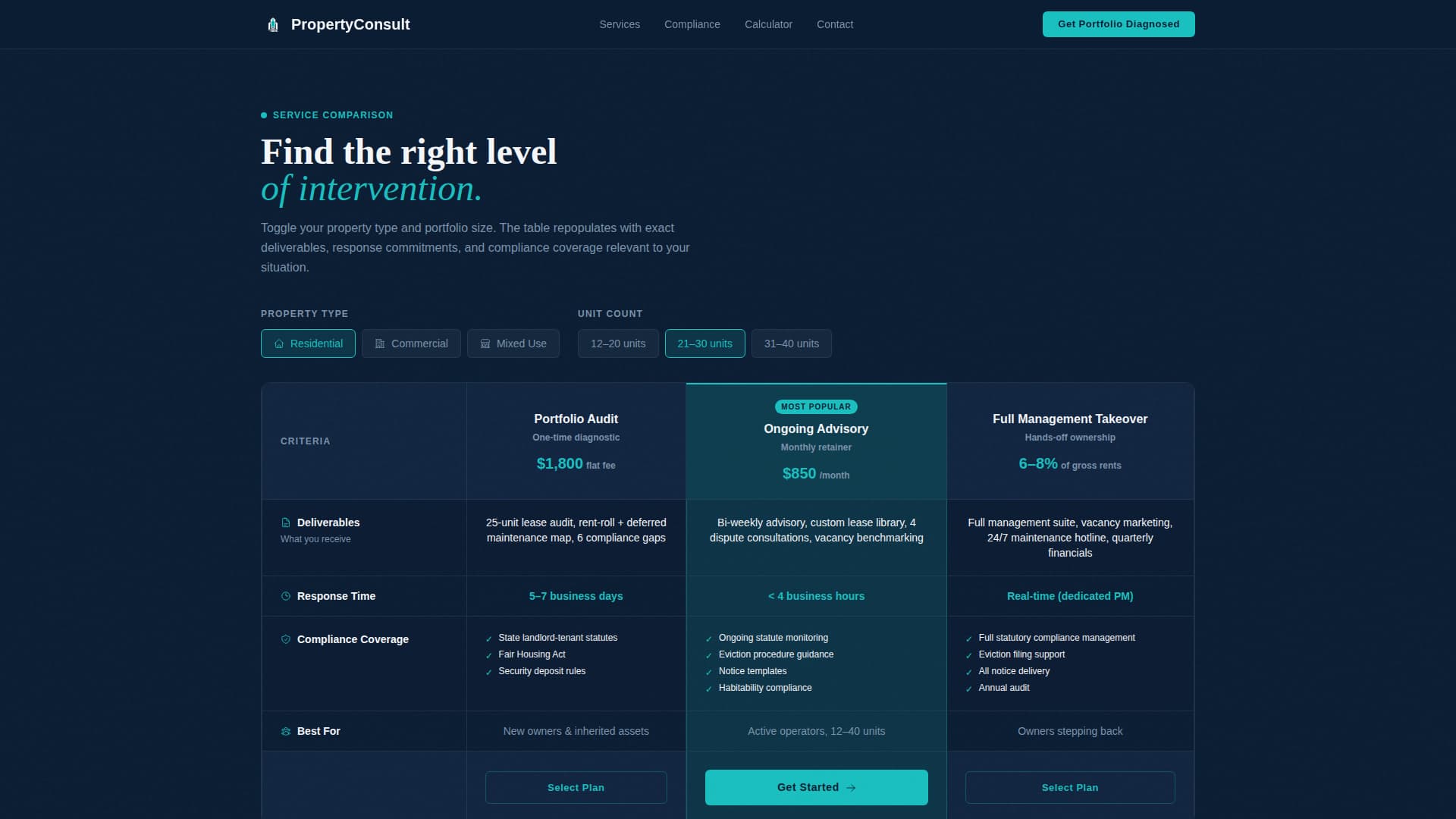 Consulting Firm Software Cost Calculator Website Template