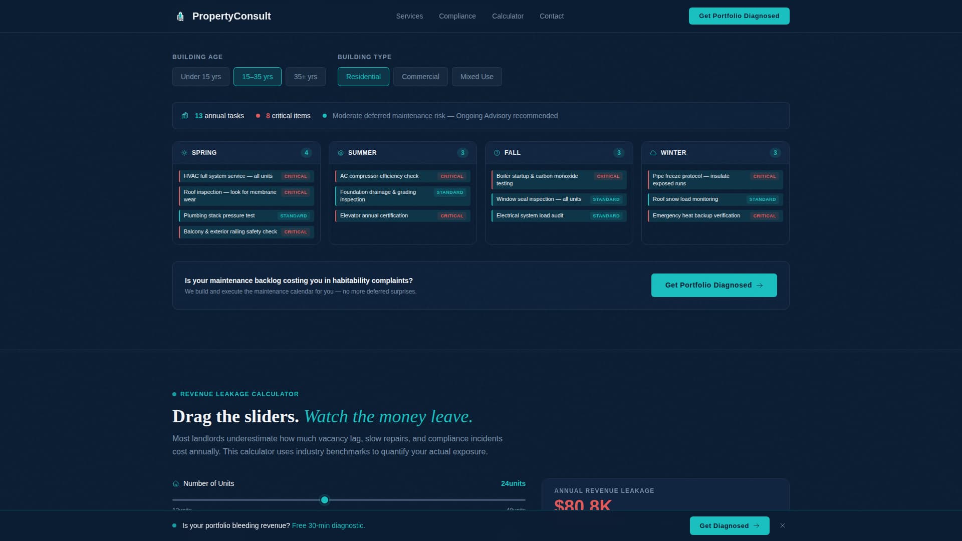 Consulting Firm Software Cost Calculator Website Template