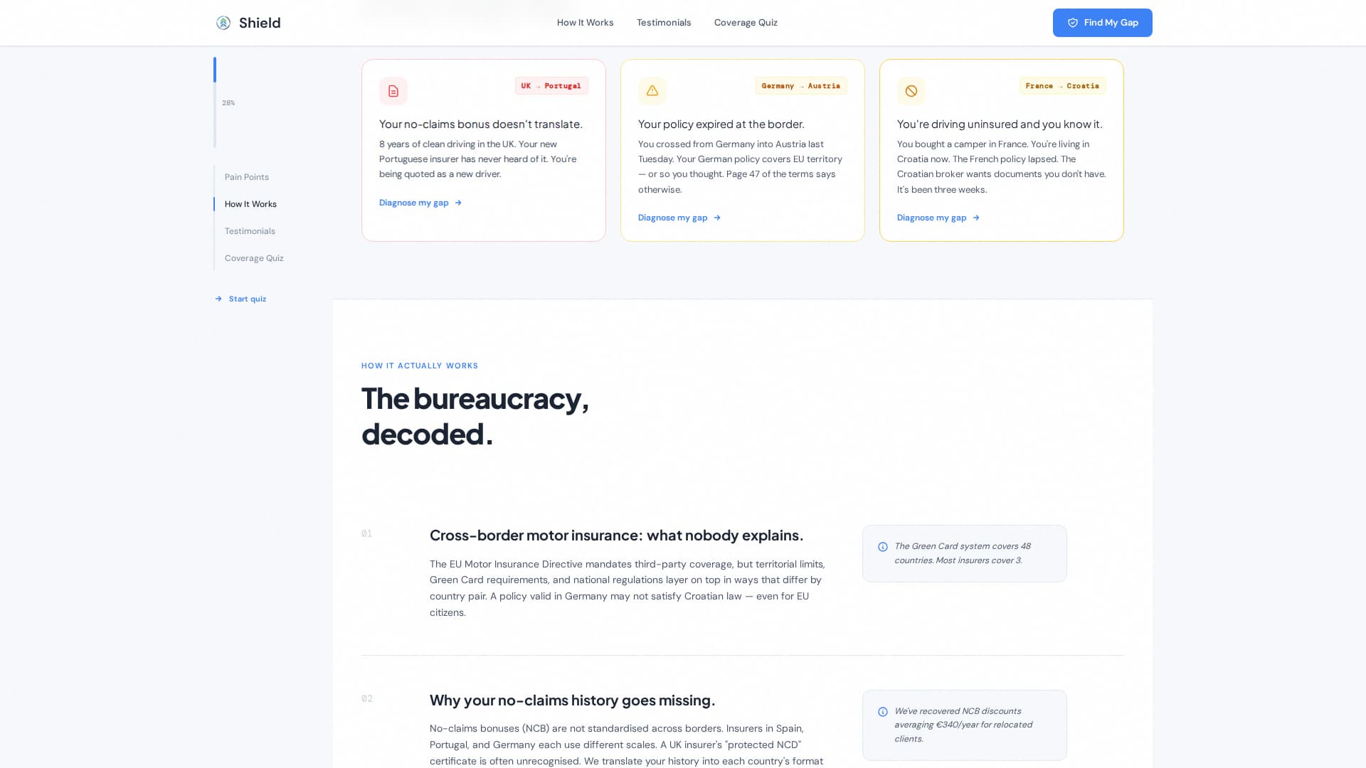 Shield - Frictionless Expatinsurance Landing Page Template