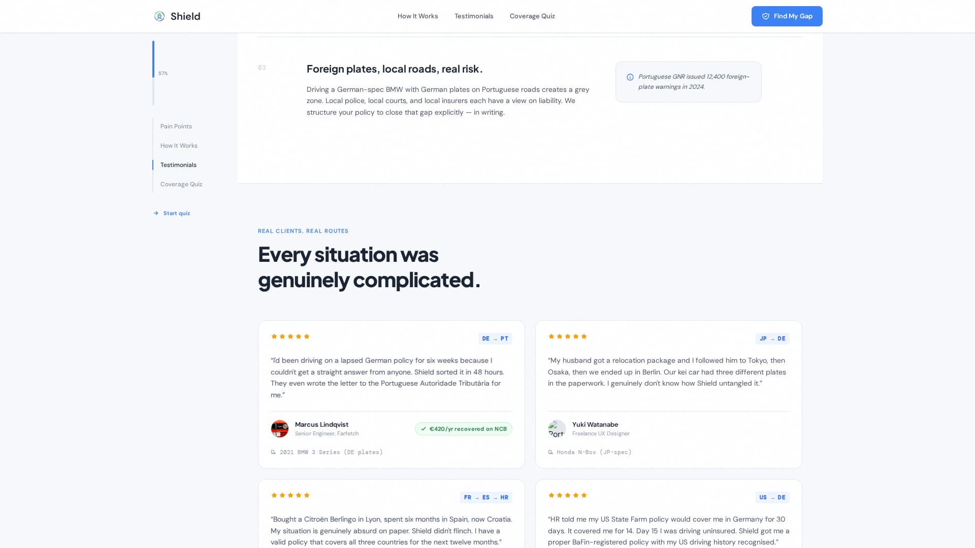 Shield - Frictionless Expatinsurance Landing Page Template