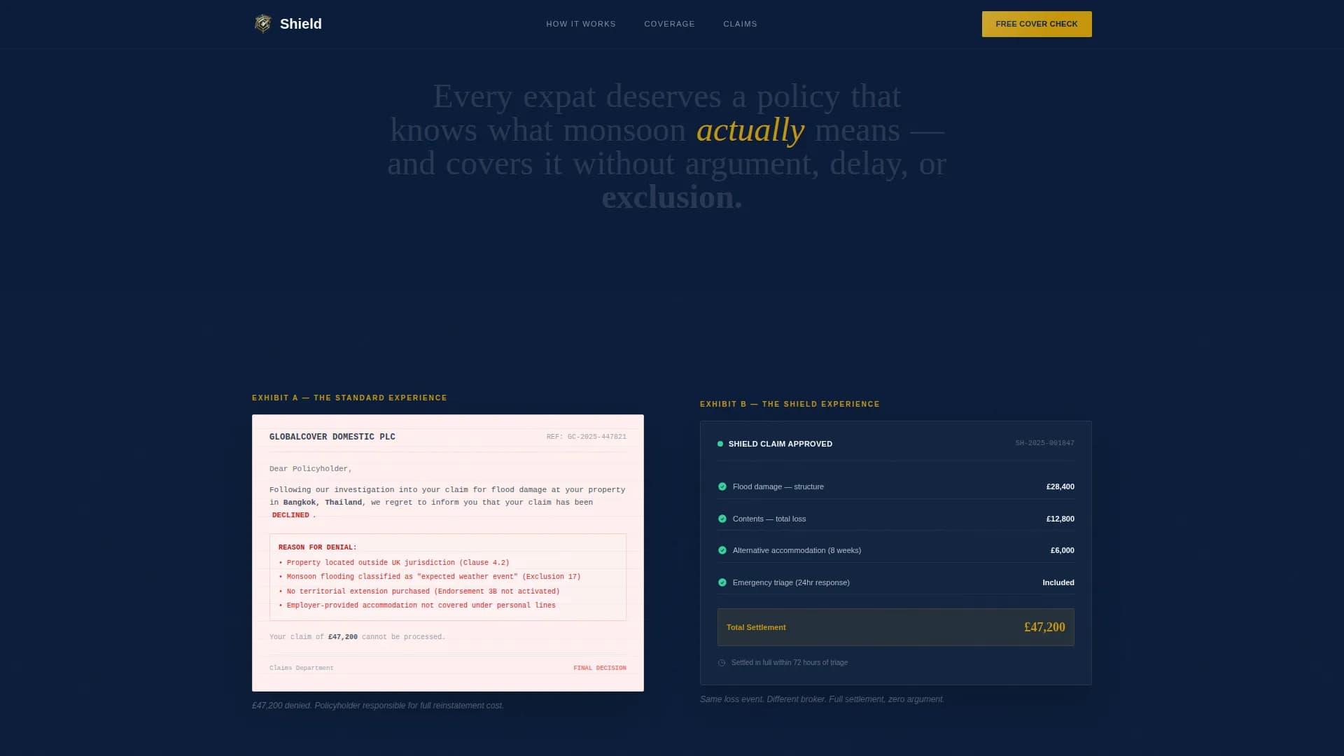 Cover — Expat Home Insurance Landing Page Template