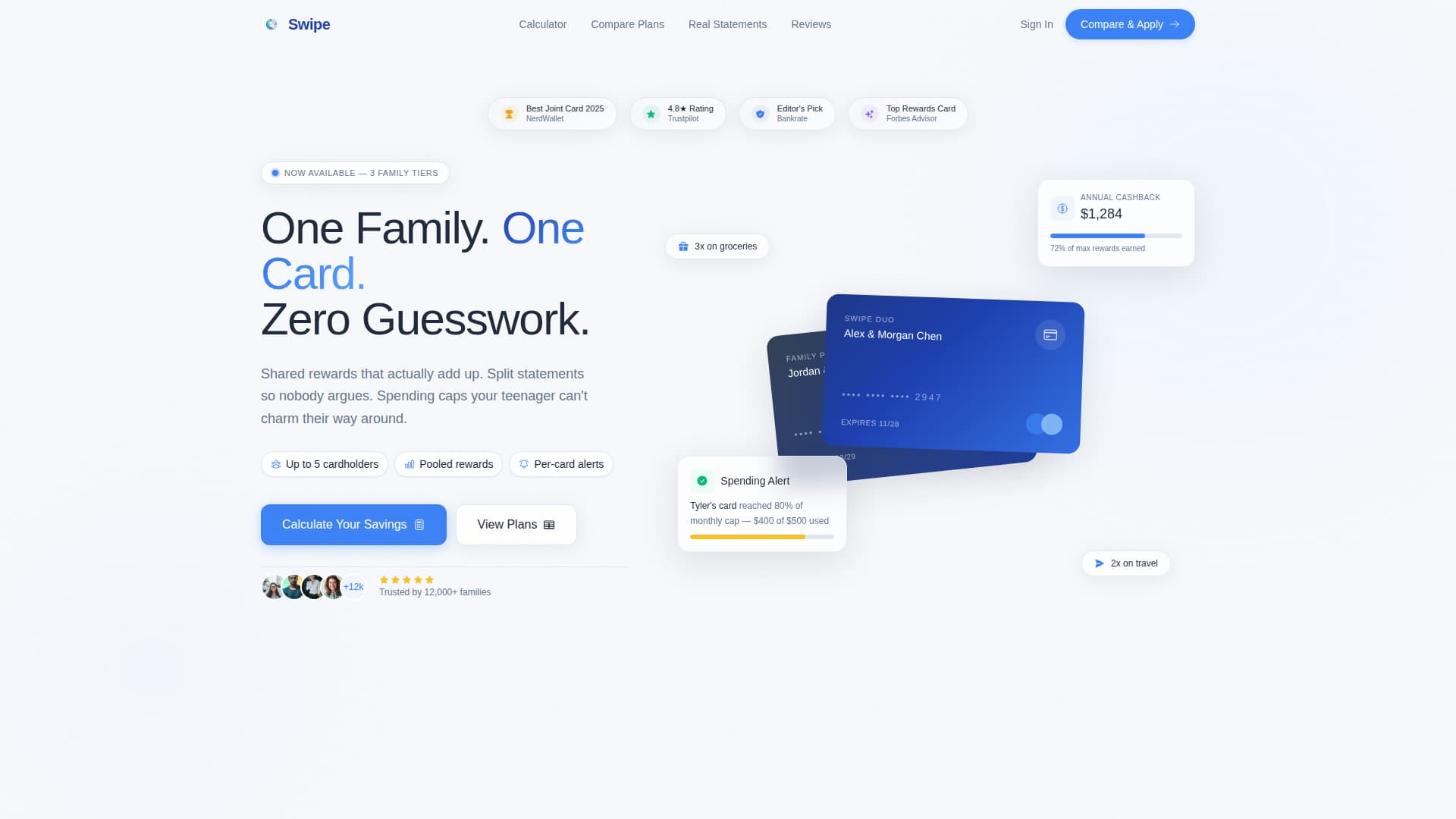 Joint & Family Finance Pricing & Packages Website Template