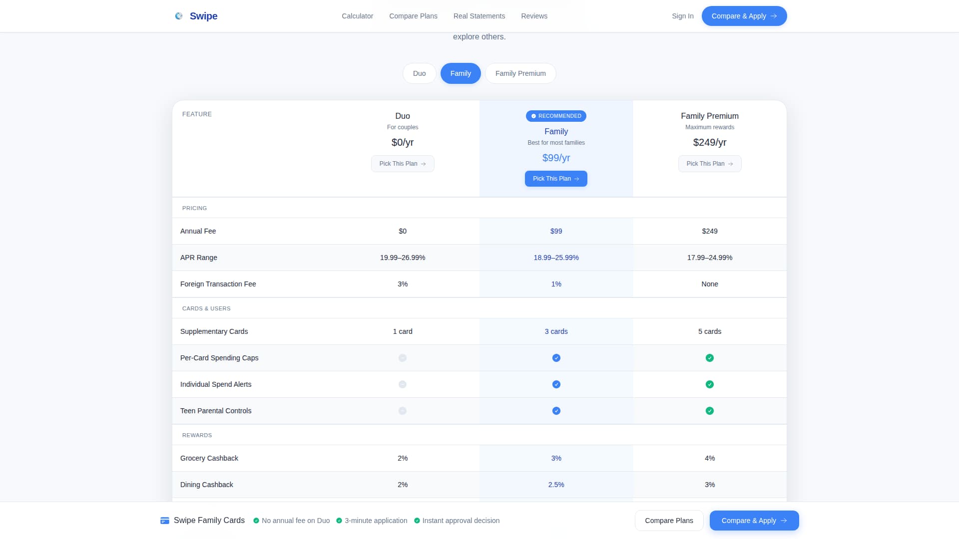 Joint & Family Finance Pricing & Packages Website Template