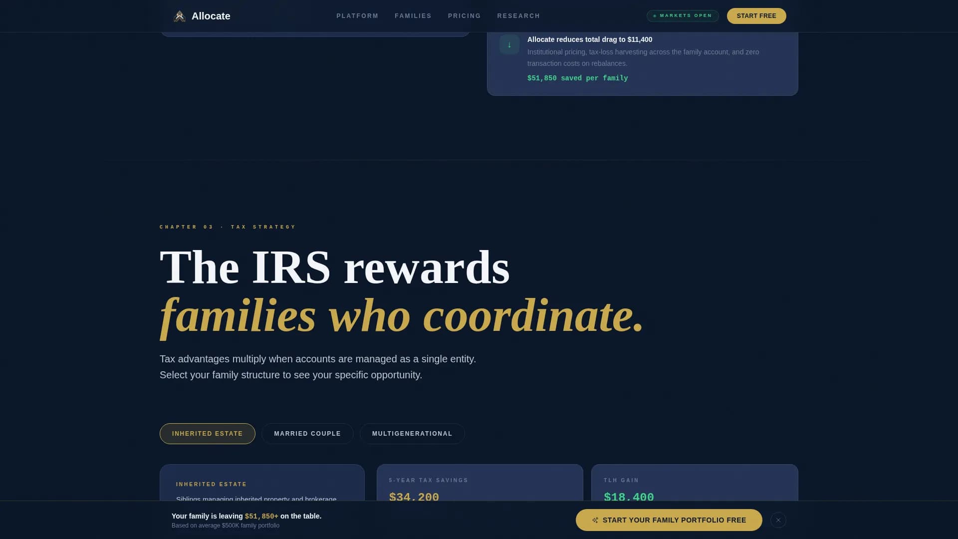 Joint & Family Finance Cost Estimator Website Template