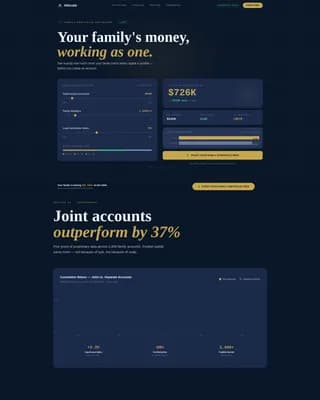 Joint & Family Finance Cost Estimator Website Template