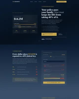 Estate & Succession Planning Cost Estimator Website Template