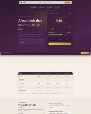 Specialist Low Income Finance Cost Estimator Website Template
