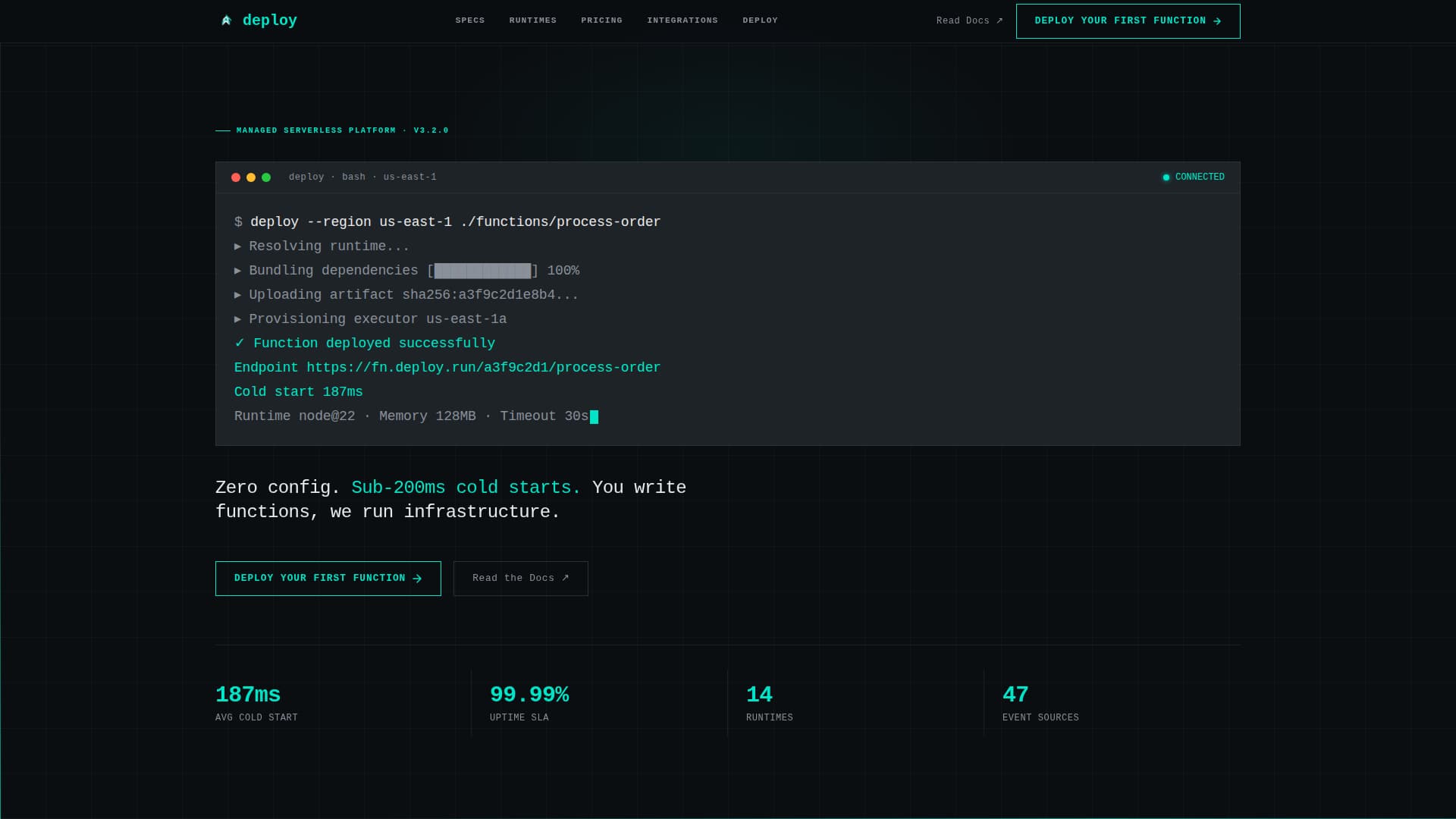 Serverless Computing Technology Pricing Website Template