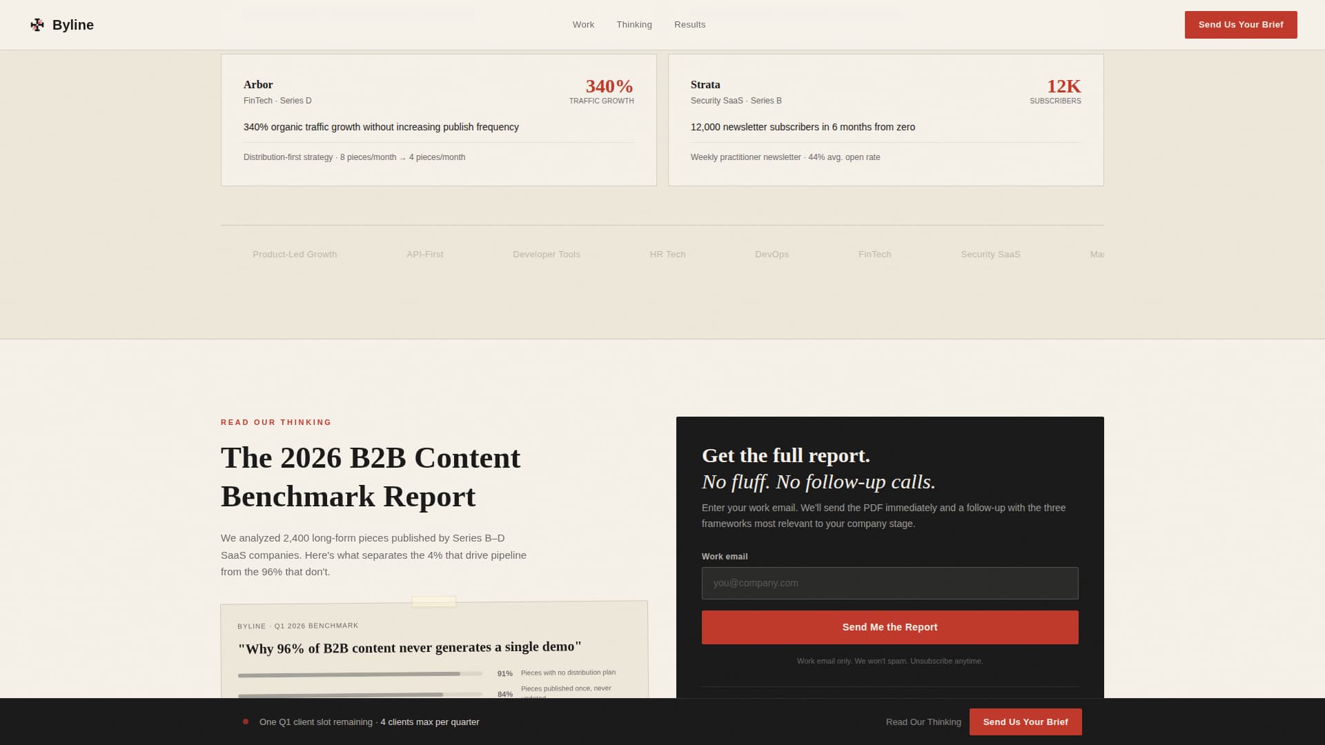 B2B Content Marketing Agency Website Template