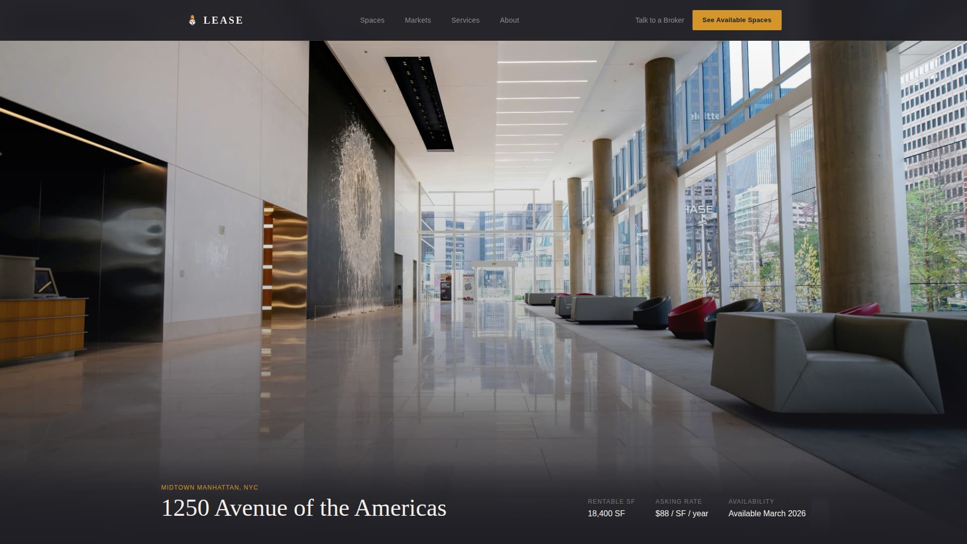 Commercial Office Real Estate Cost Calculator Website Template