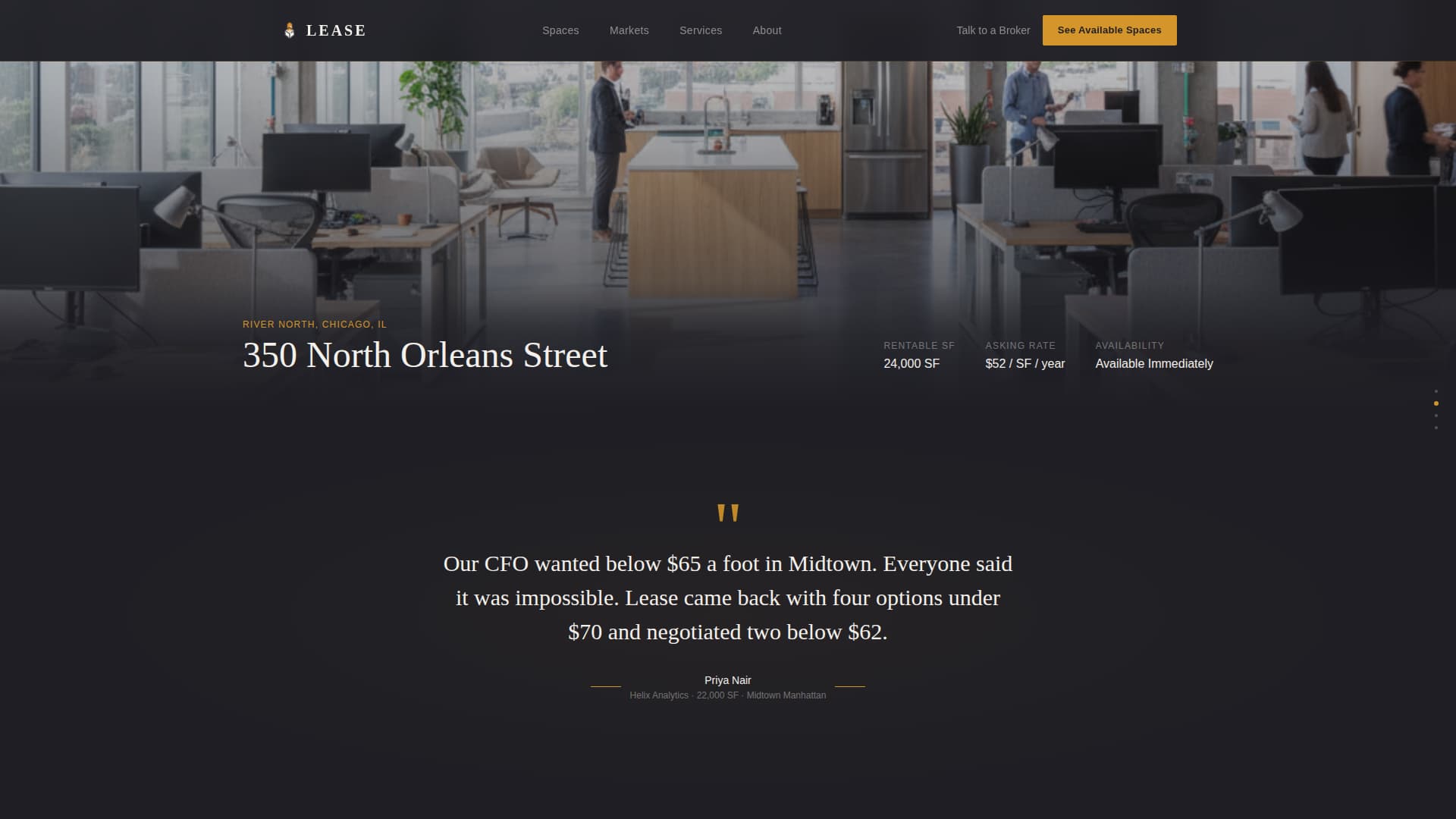 Commercial Office Real Estate Cost Calculator Website Template