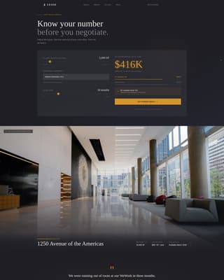 Commercial Office Real Estate Cost Calculator Website Template