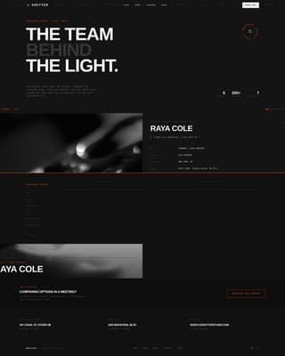 Professional Photography Studio Team Credentials Website Template