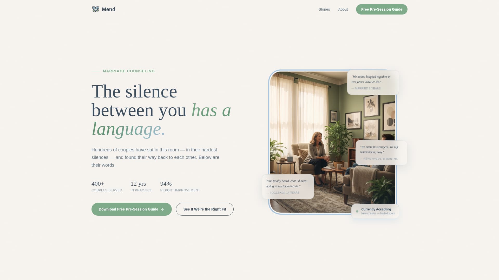 Marriage Counselor Reviews Website Template