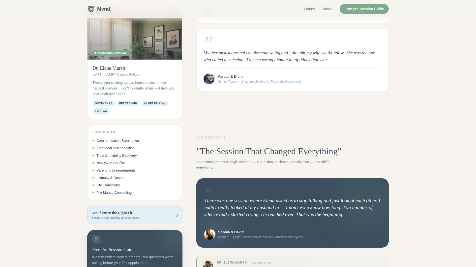 Marriage Counselor Reviews Website Template