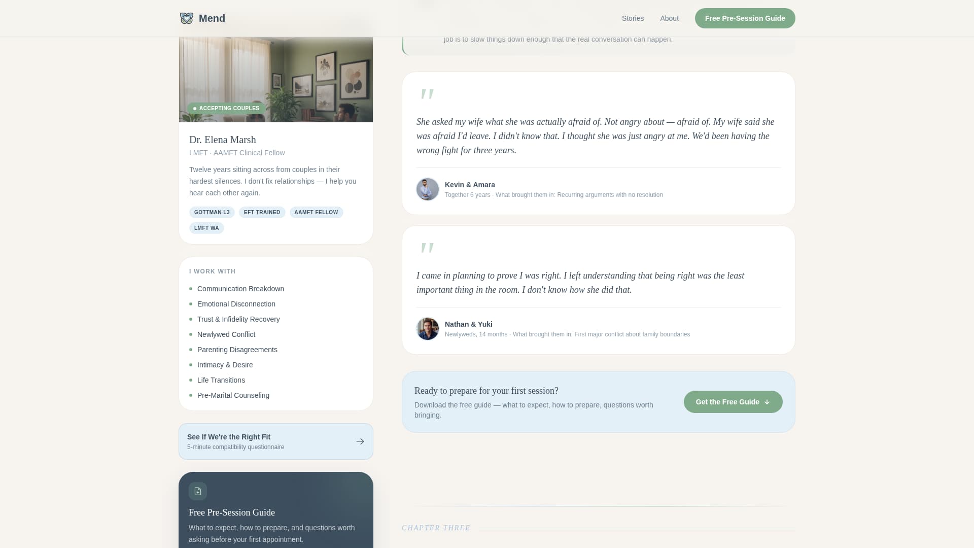 Marriage Counselor Reviews Website Template