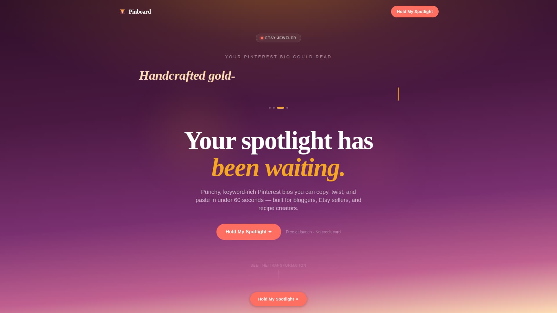 Pinterest Content Pre-Launch Website Template
