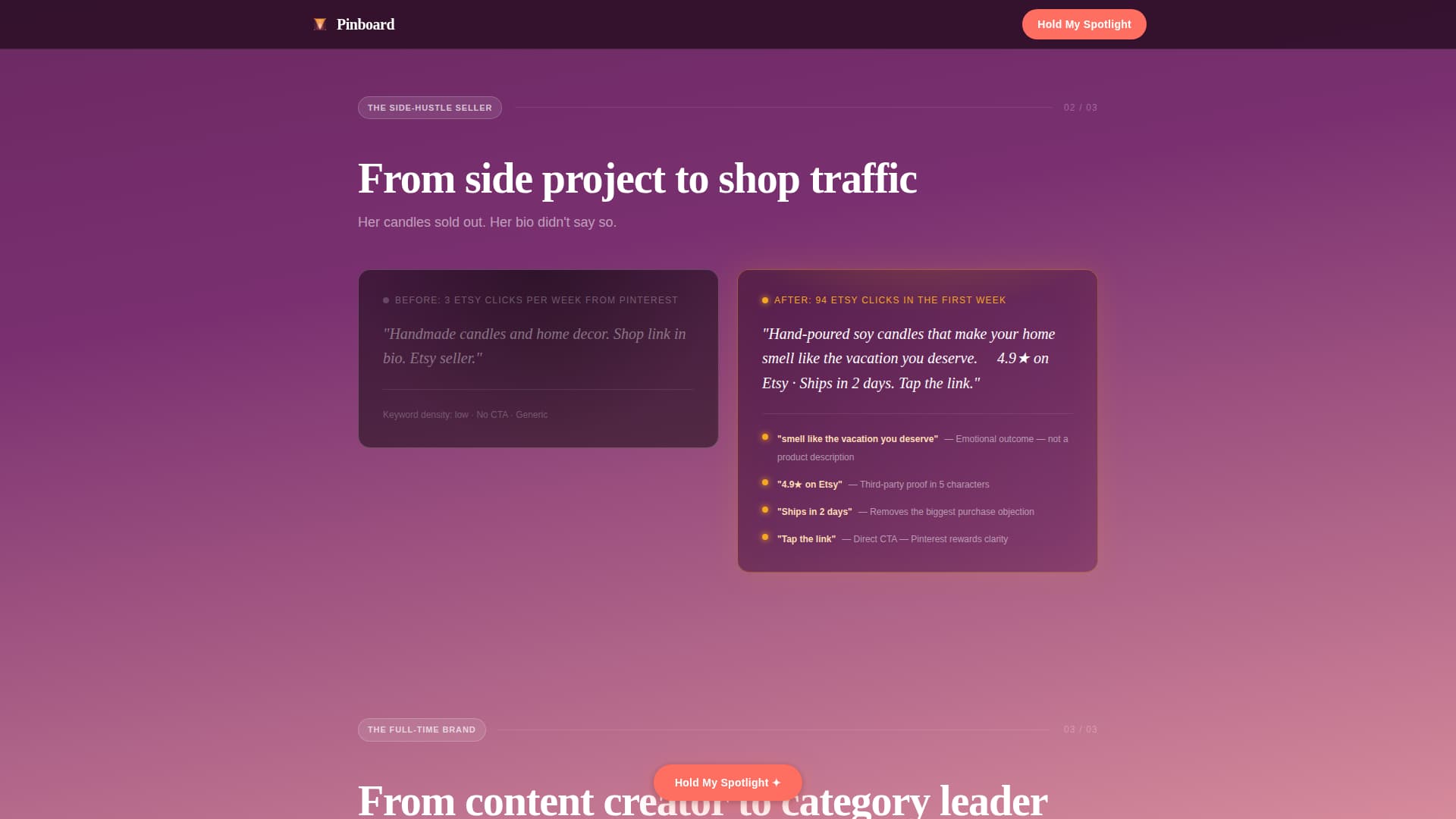Pinterest Content Pre-Launch Website Template
