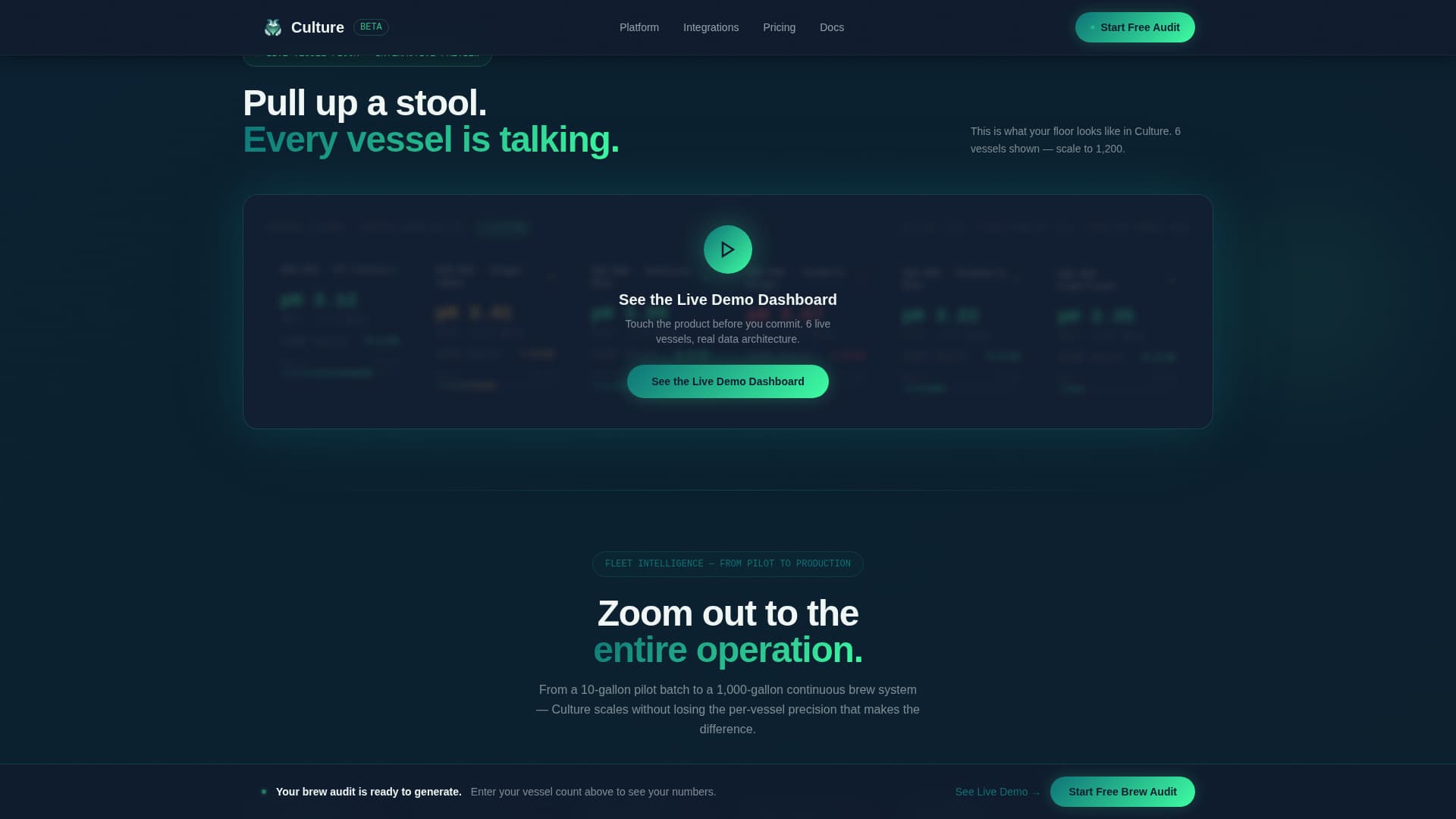 Kombucha Vertical SaaS Cost Calculator Website Template