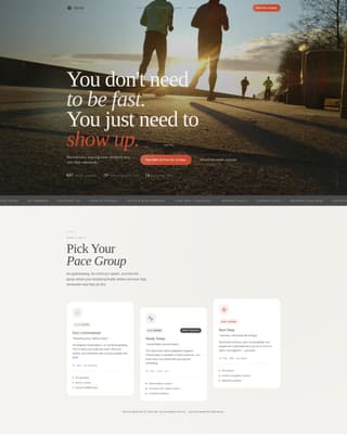 Running Fitness Professional Website Template