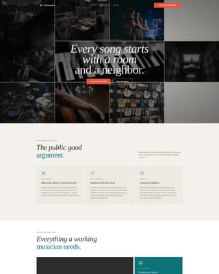 Musicians Community Reviews Website Template
