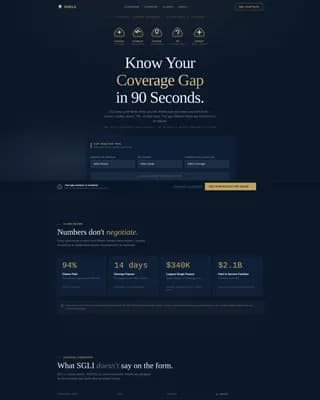Military Service Member Insurance Cost Estimator Website Template
