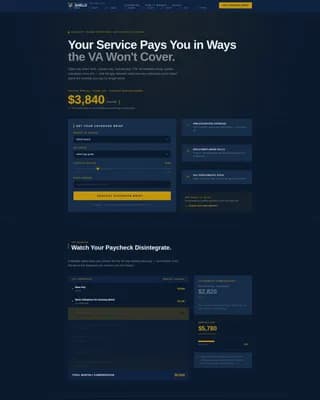 Specialist Military Service Member Insurance Professional Website Template