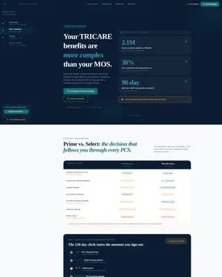 Advanced Military Service Member Insurance Cost Estimator Website Template