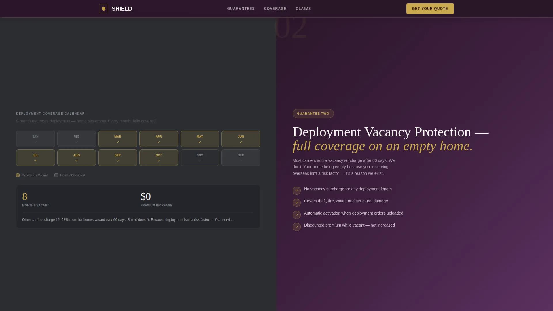 Specialist Military Service Member Insurance Cost Estimator Website Template