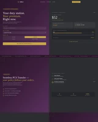 Specialist Military Service Member Insurance Cost Estimator Website Template