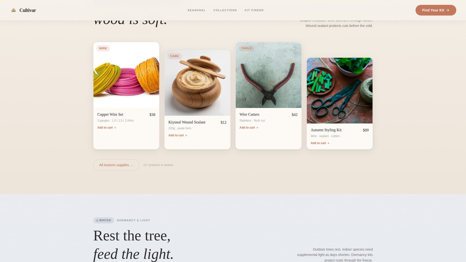 Hobby & Passion Supplies Pricing Website Template