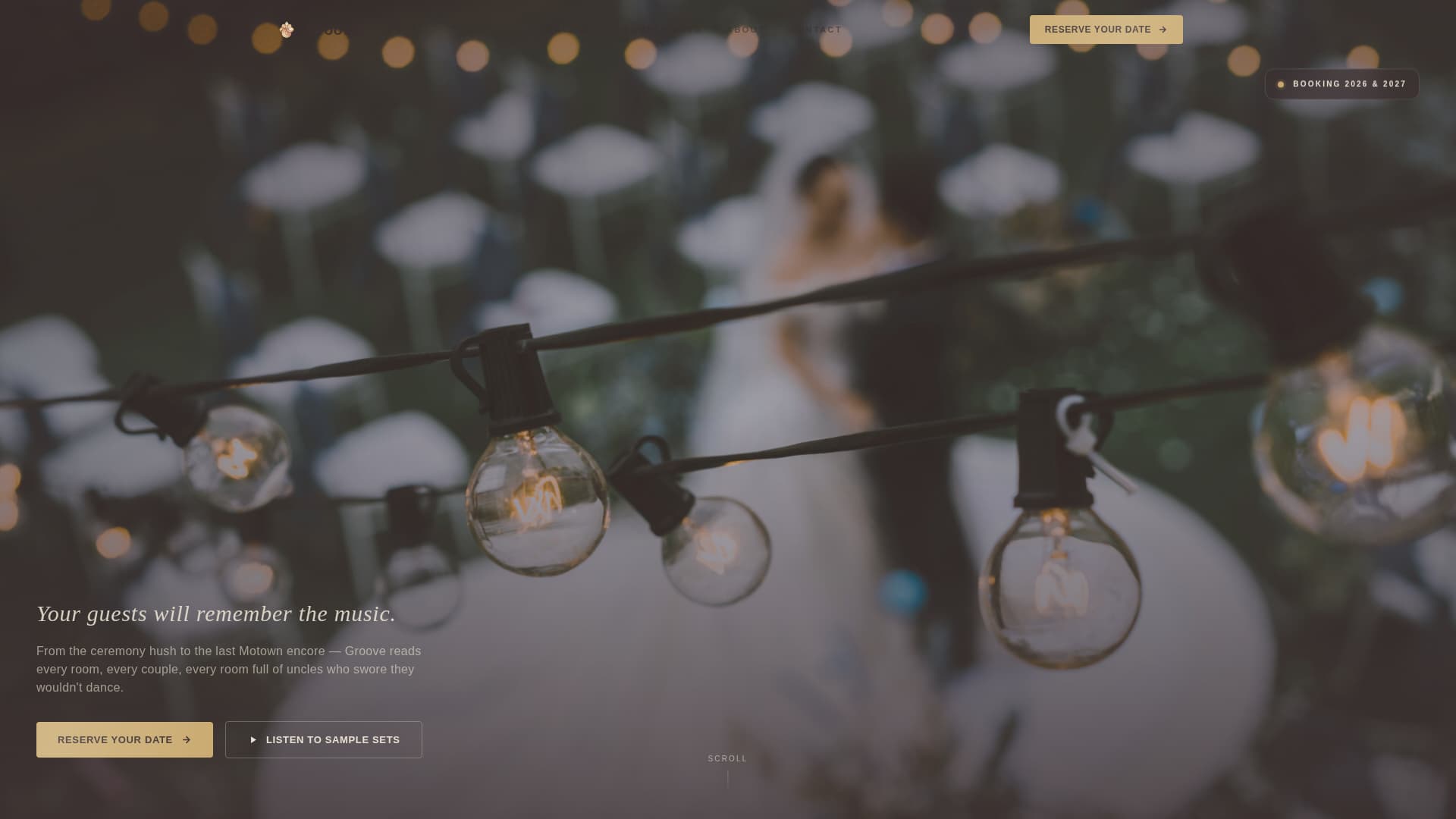 Wedding Event Booking Website Template