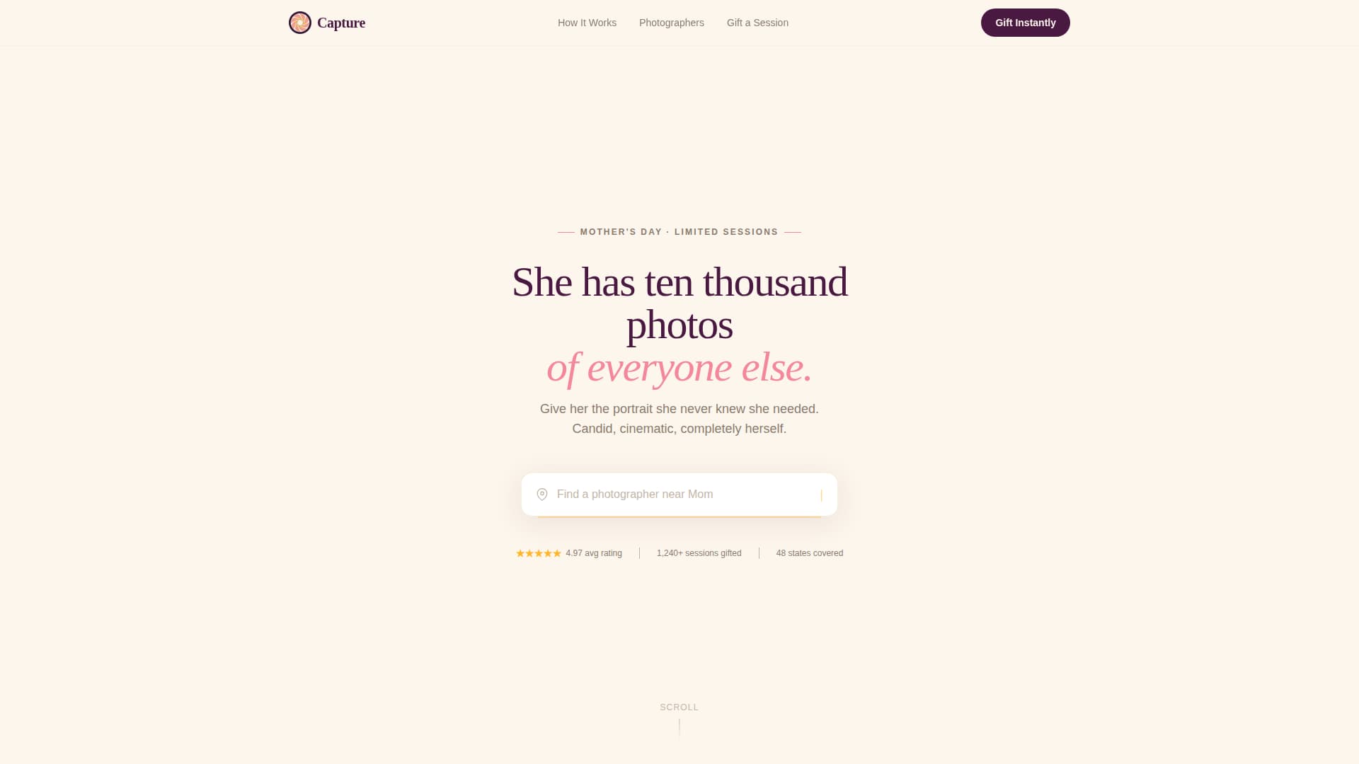 Mother's Day Business Booking Website Template