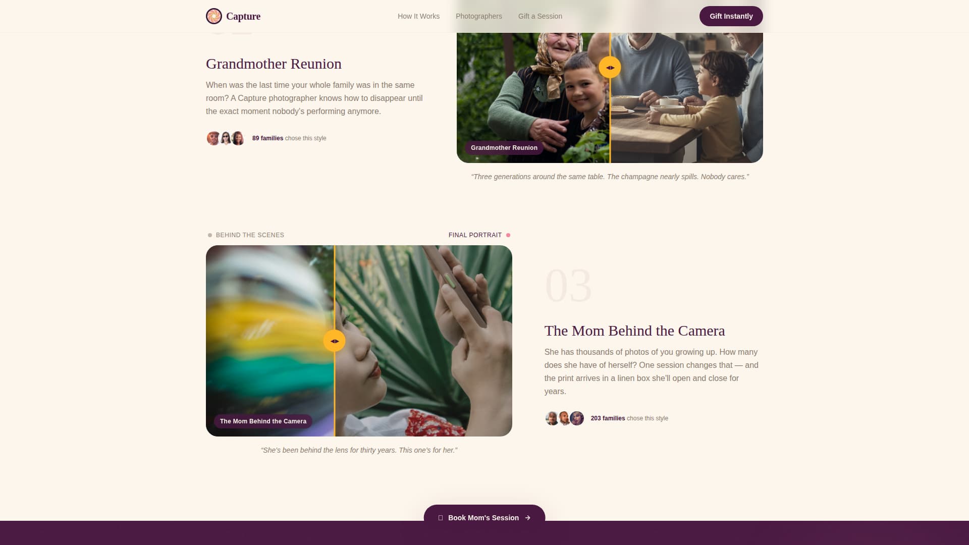 Mother's Day Business Booking Website Template