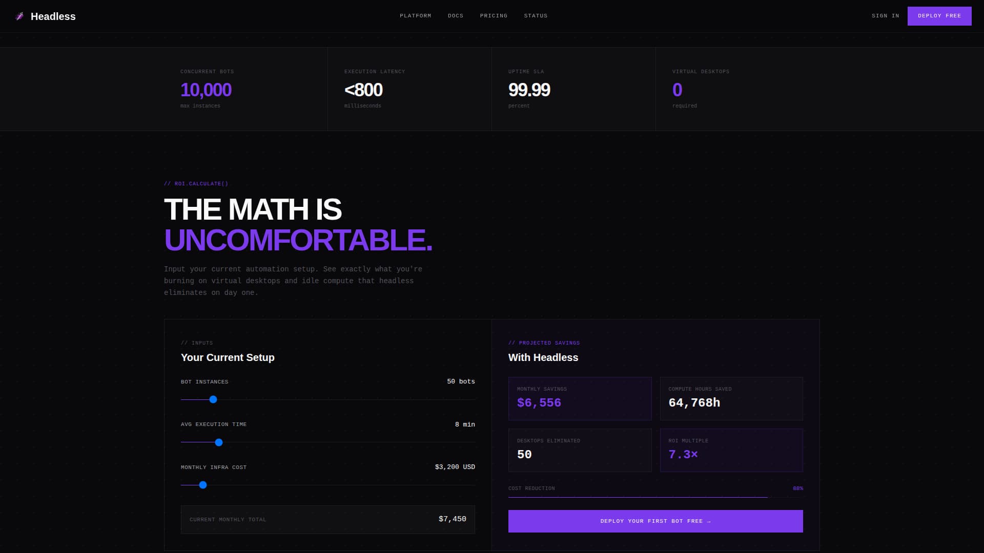 Headless Enterprise Software Cost Calculator Website Template